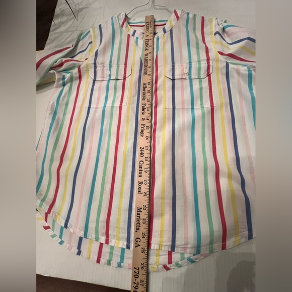 ST JOHN’S BAY Y NECK LONG SLEEVE BLOUSE. SIZE LARGE - Picture 6 of 6